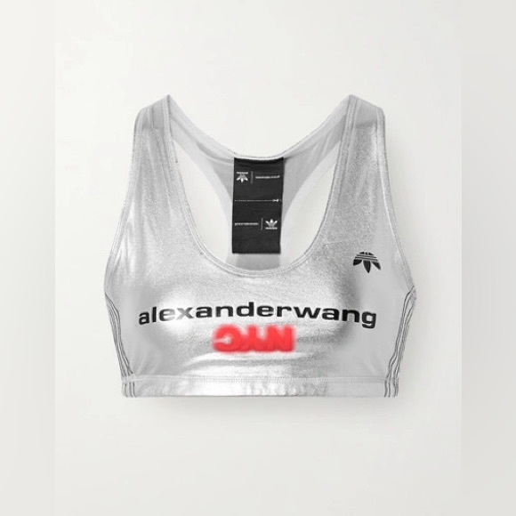 Alexander Wang Other - ADIDAS ORIGINALS x ALEXANDER WANG | Silver Logo Metallic Bra | XS